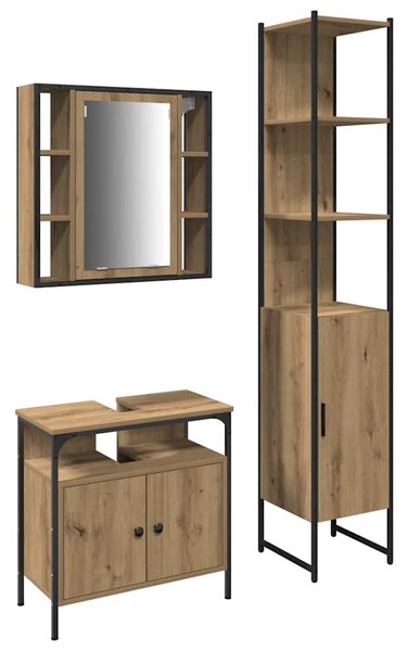 Sada koupelnového nábytku 3 ks Artisanový dub 3334394