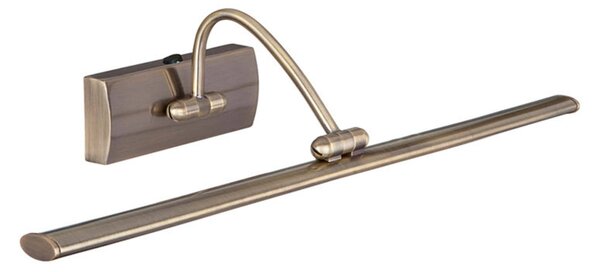 Searchlight Head LED světlo na obrazy s hlavicí 38cm, Bronz / starožitná mosaz, Obývací pokoj / jídelna, kov, Moderní