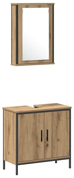 Sada koupelnového nábytku 4 ks Hnědá 33 x 33 x 185,5 cm 3334434
