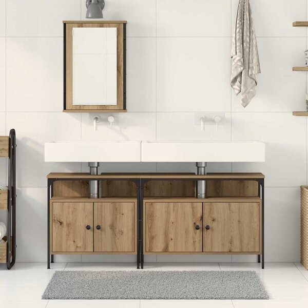Koupelnové umyvadlové jednotky 3 ks Hnědá 80 x 30 x 60 cm 3334392