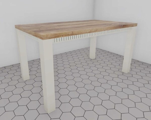 Nobilia Castello Jídelní stůl ke stěně, deska arizona pine imitace/magnolia mat 1 set