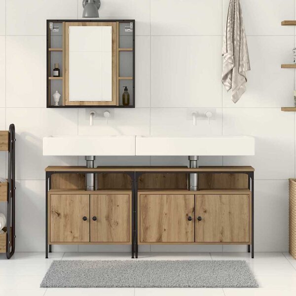 Koupelnové umyvadlové jednotky 3 ks Hnědá 80 x 30 x 60 cm 3334398