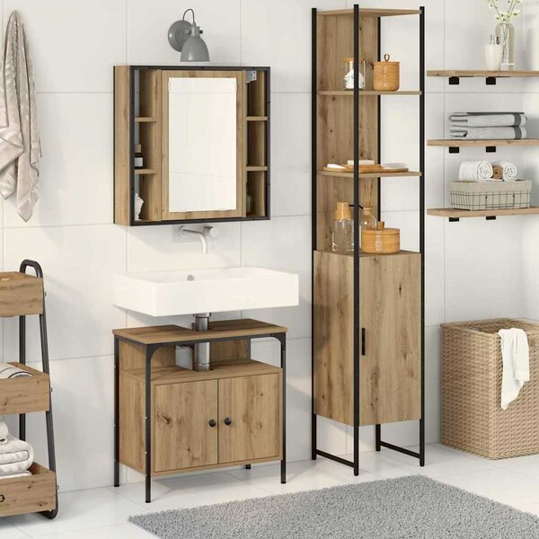 Sada koupelnového nábytku 3 ks Artisanový dub 3334394