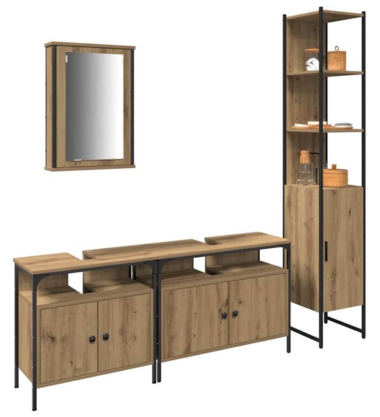 Sada koupelnového nábytku 4 ks Artisanový dub 3334420