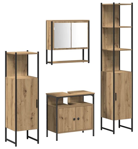 Sada koupelnového nábytku 4 ks Artisanový dub 3334407
