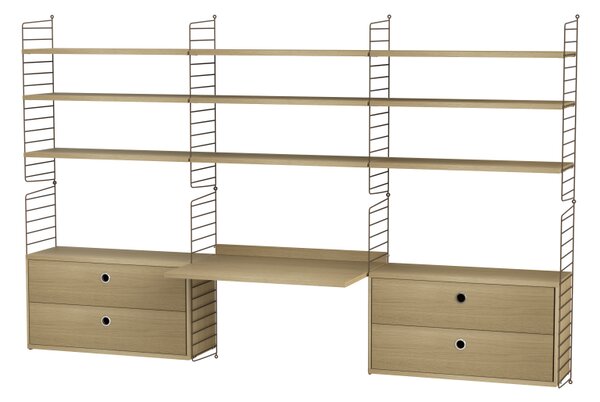 String sestava, Dřevěné prvky jasan, Kovové prvky bílá String