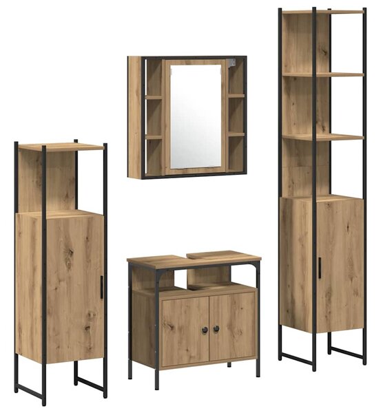 Sada koupelnového nábytku 4 ks Artisanový dub 3334430
