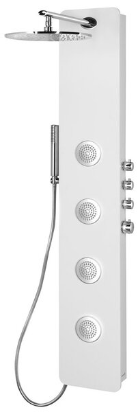 Polysan SPIRIT ROUND termostatický sprchový panel nástěnný, 250x1550mm, bílá - 71151