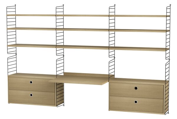 String sestava, Dřevěné prvky jasan, Kovové prvky bílá String