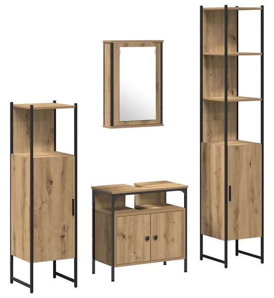 Sada koupelnového nábytku 4 ks Artisanový dub 3334426