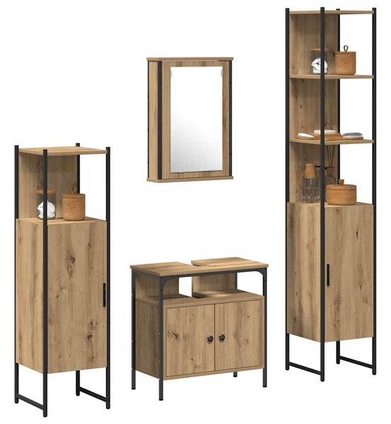 Sada koupelnového nábytku 4 ks Artisanový dub 3334426