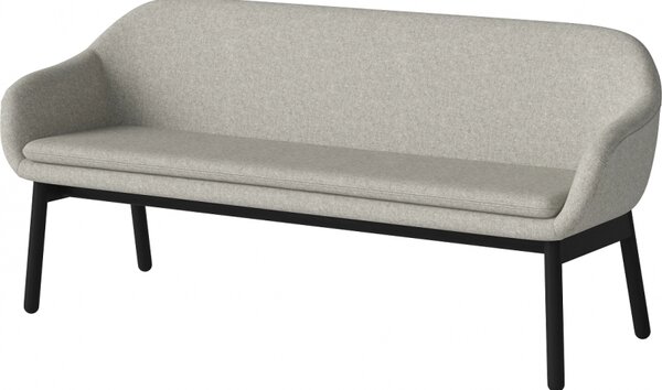 Dine, Čalounění BAIZE Dust Blue, Podnož Černě mořený dub Bolia
