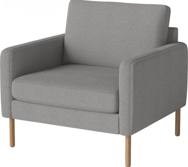 Scandinavia, Čalounění LONDON Multi Grey, Podnož 20 cm, olejovaný dub, Komfort Down.Měkčí, oblejší tvary. Studená pěna. Bolia