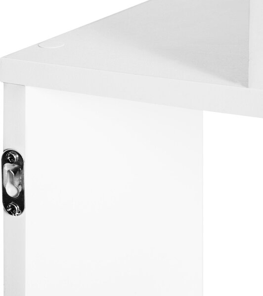 HOMCOM Moderní Knihařská Skříň s 6 Policemi pro Jídelnu, Obývací Pokoj a Kancelář 80x23x192 cm Bílá | Aosom