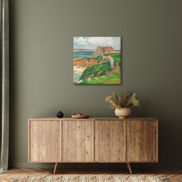 Obraz - Henri Moret, The Island of Raguenez, Brittany, reprodukce (30x30 cm)
