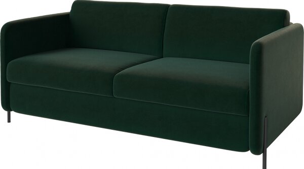 Pira, sofa s postelí, Čalounění LONDON Light Begie, Podnož Černá Bolia