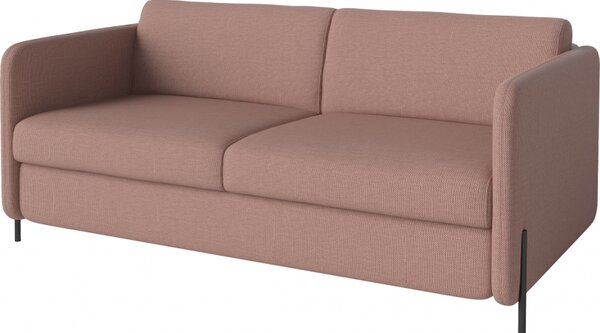 Pira, sofa s postelí, Čalounění LONDON Light Begie, Podnož Černá Bolia