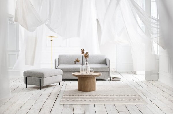 Pira, sofa s postelí, Čalounění LONDON Light Begie, Podnož Černá Bolia