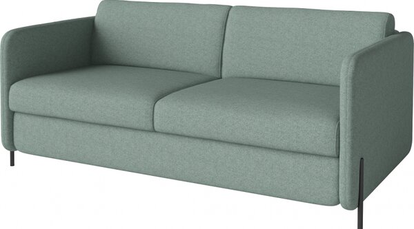 Pira, sofa s postelí, Čalounění LONDON Light Begie, Podnož Černá Bolia