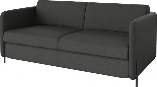 Pira, sofa s postelí, Čalounění LONDON Light Begie, Podnož Černá Bolia
