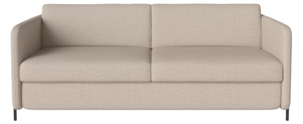 Pira, sofa s postelí, Čalounění LONDON Light Begie, Podnož Černá Bolia