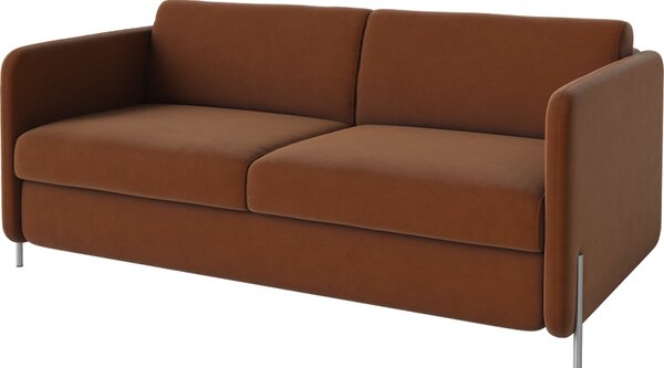 Pira, sofa s postelí, Čalounění LONDON Light Begie, Podnož Černá Bolia