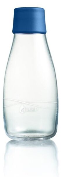 Tmavěmodrá skleněná lahev ReTap, 300 ml