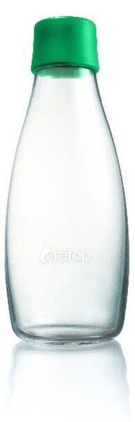 Sytě zelená skleněná lahev ReTap, 500 ml