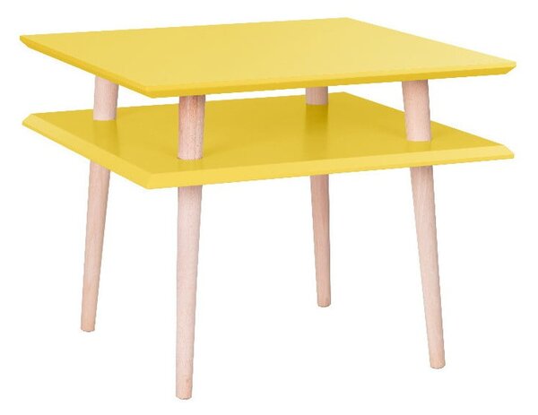 Žlutý konferenční stolek Ragaba Square, 55x55 cm