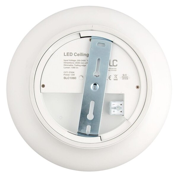 SLC SLC1061 Stropní LED svítidlo Pluto 250 mm bílé 1090lm 3000K stmívatelné IP54 opál - TLG