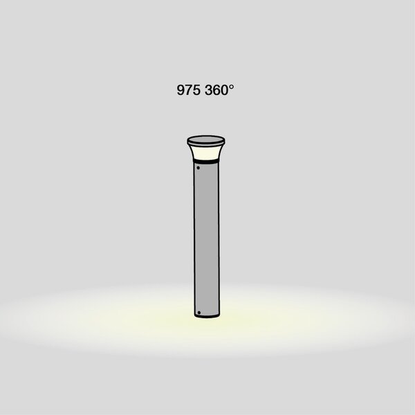 SLC SLC1416 LED venkovní sloupkové svítidlo Faro 975mm Bollard černé 2323lm 2700/3200/4000K Ra80 nastavitelná intenzita IP66 360 - TLG