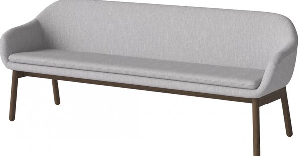 Dine, Čalounění BAIZE Dust Blue, Podnož Černě mořený dub Bolia