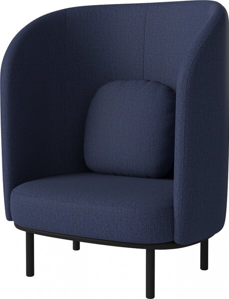 Fuuga, Čalounění BAIZE Dust Blue, Podnož Černě mořený dub Bolia