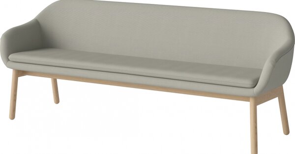 Dine, Čalounění BAIZE Dust Blue, Podnož Černě mořený dub Bolia