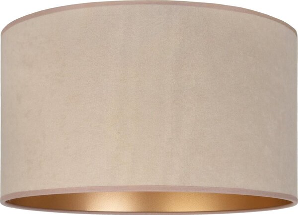 Duolla - Stínidlo univerzální VELVET E27 pr. 35 cm béžová/zlatá