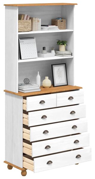 Kotec ASKIM Bílá 91 x 40 x 200,5 cm Masivní borové dřevo 3334641