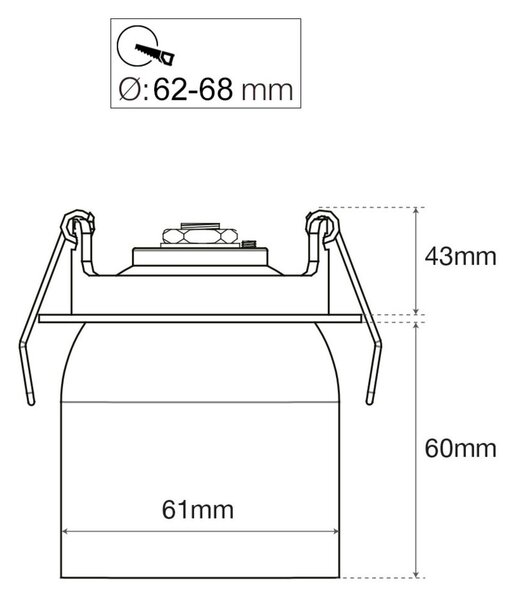 SLC 3234543 Vestavné LED svítidlo Design Cup 10 W 220-240 V 2700 K stmívatelné 36° Ra90 černé - TLG