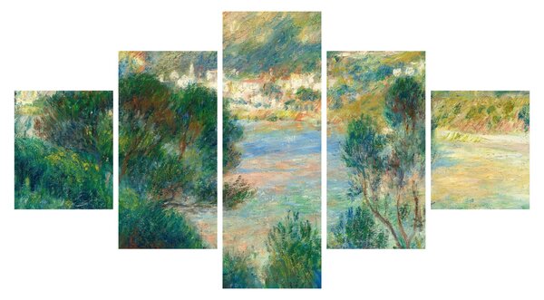 Obraz - Auguste Renoir, View of Monte Carlo from Cap Martin, reprodukce (125x70 cm)