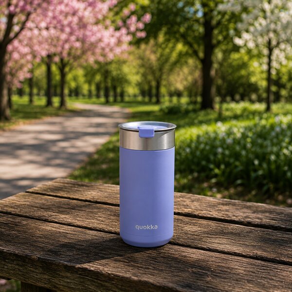 Termohrnek se sítkem Boost, 400ml, Quokka, fialový