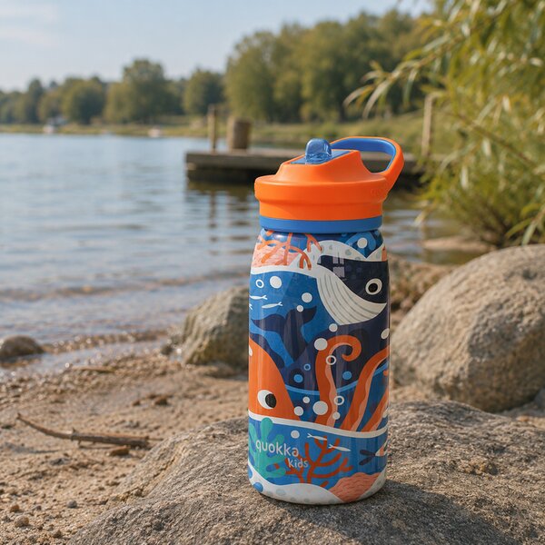 Dětská nerezová láhev Pop, 445ml, Quokka, moře