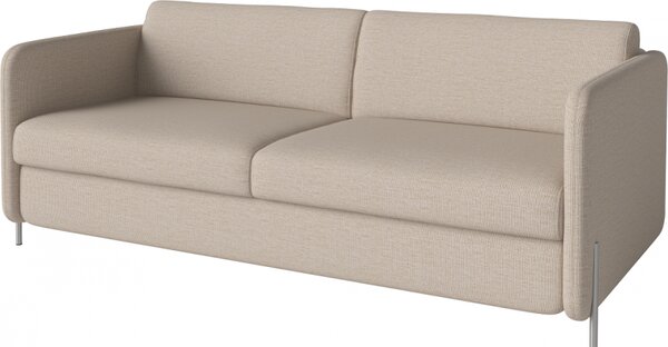 Pira, sofa s postelí, Čalounění LONDON Light Begie, Podnož Černá Bolia