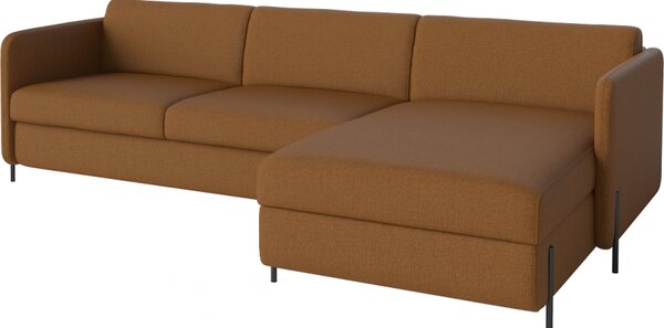 Pira, sofa s postelí, Čalounění LONDON Light Begie, Podnož Černá Bolia