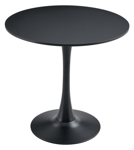 KONDELA Jídelní stůl, černá, průměr 80cm, REVENTON NEW