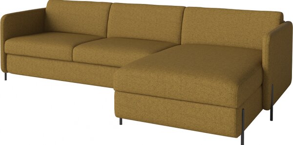 Pira, sofa s postelí, Čalounění LONDON Light Begie, Podnož Černá Bolia