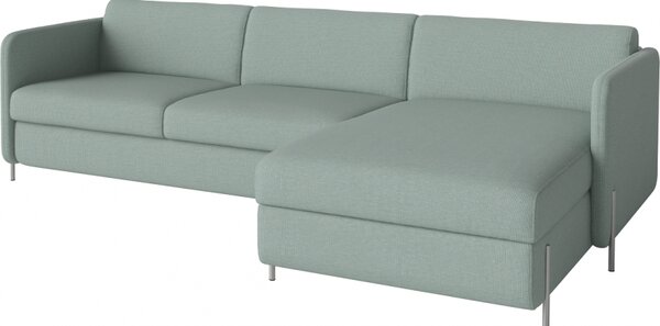Pira, sofa s postelí, Čalounění LONDON Light Begie, Podnož Černá Bolia