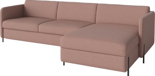 Pira, sofa s postelí, Čalounění LONDON Light Begie, Podnož Černá Bolia