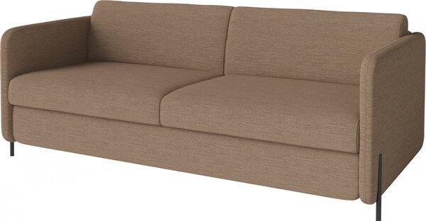 Pira, sofa s postelí, Čalounění LONDON Light Begie, Podnož Černá Bolia