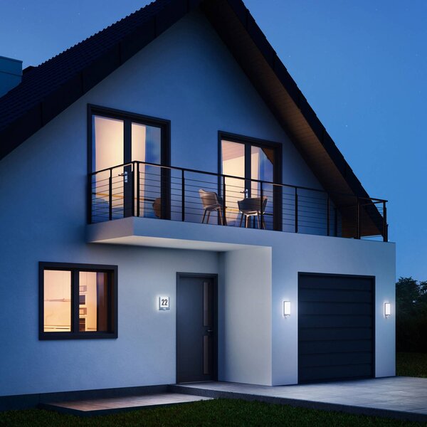 STEINEL L 240 S LED nástěnné se senzorem, antracit, Černá, Nerezová ocel, Moderní