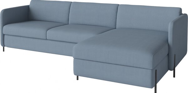Pira, sofa s postelí, Čalounění LONDON Light Begie, Podnož Černá Bolia