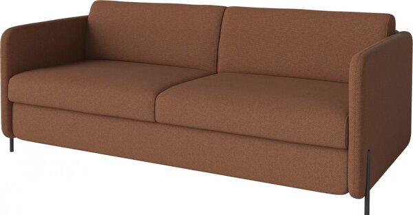 Pira, sofa s postelí, Čalounění LONDON Light Begie, Podnož Černá Bolia